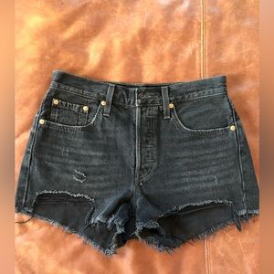 Black Levi’s Denim Cutoff Shorts, 26